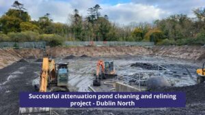 SUCCESSFUL ATTENUATION POND CLEANING AND RELINING PROJECT